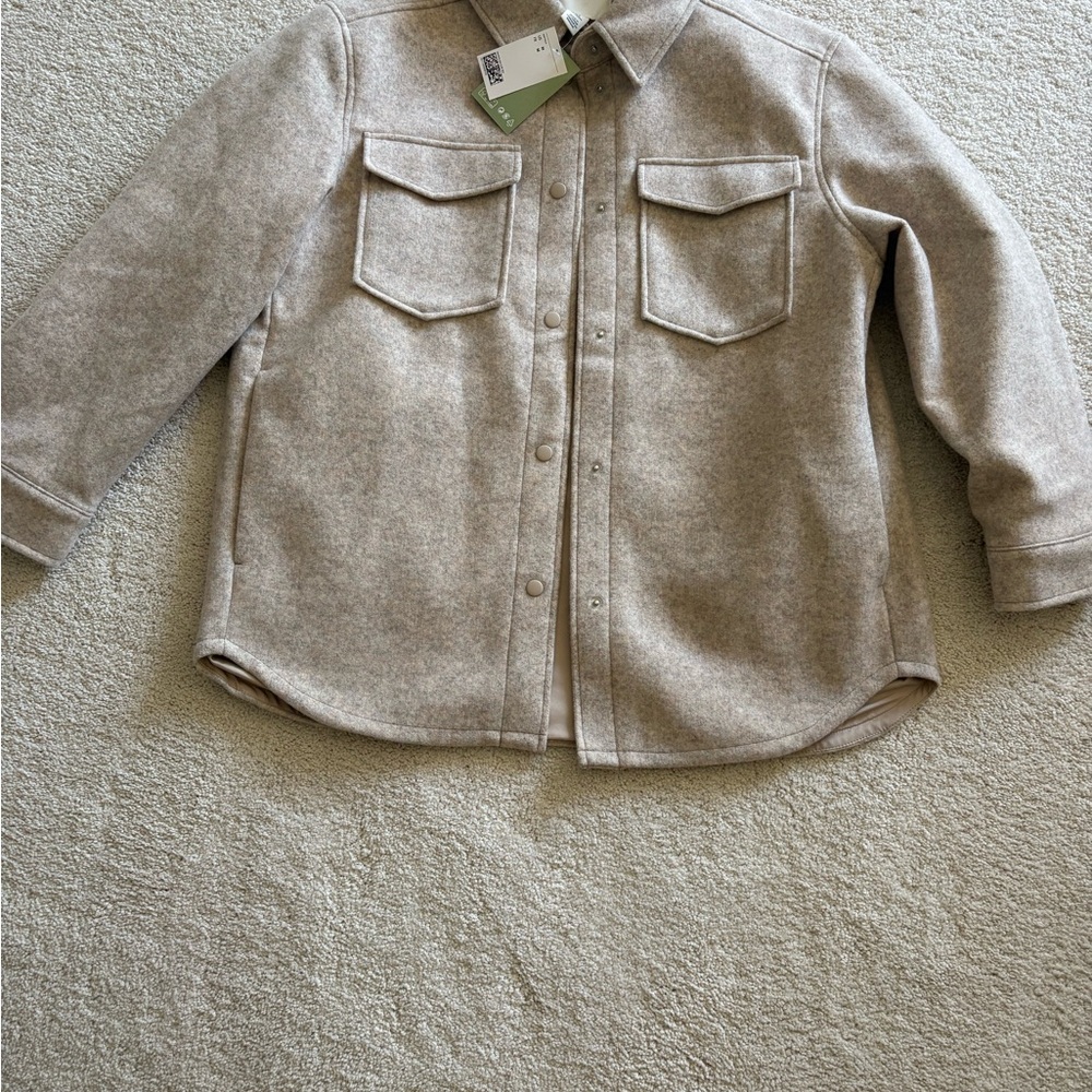 H&M Beige Button-Up Shaket